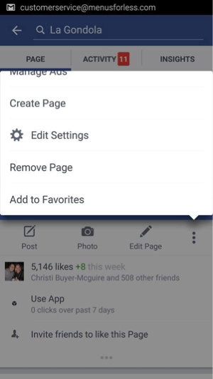 Mobiilseadmes külastage oma Facebooki lehte ja puudutage käsku Redigeeri seadeid. Klõpsake töölaual valikut Seaded.