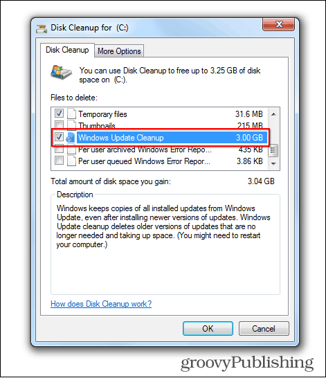 Windows 7 värskendus kustutab vanad failid kettaruumi
