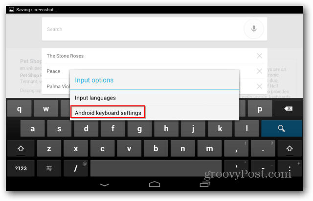 Androidi klaviatuuri seaded