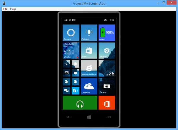 Windows Phone 8.1 võimaldab projitseerimisekraani arvutisse