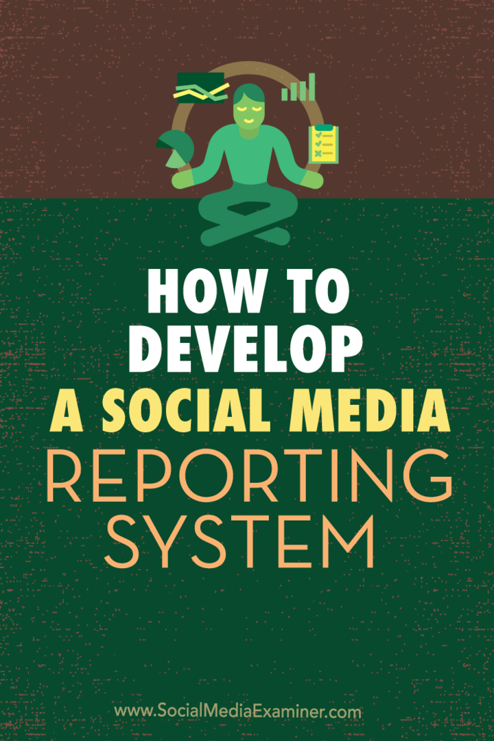 Kuidas arendada sotsiaalmeedia aruandlussüsteemi: sotsiaalmeedia eksamineerija