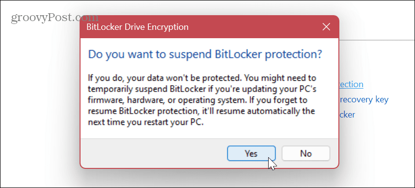 Keela või peata BitLocker 