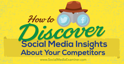 avastage oma konkurentide kohta sotsiaalse meedia teadmisi