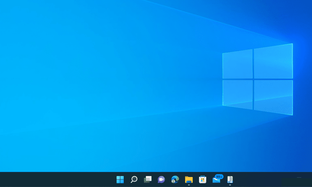 Esindatud on Windows 11 tegumiriba