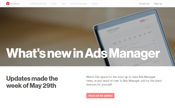 Pinterest tutvustas 29. mai nädalal reklaamihaldurile mitmeid uusi funktsioone.