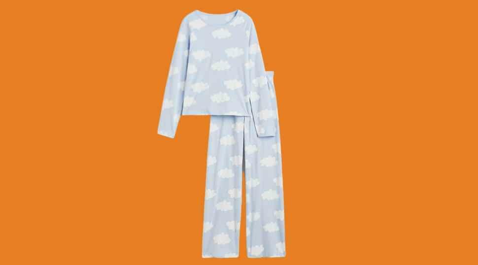 H&M pikkade varrukatega pidžaamaülikond 1104682001