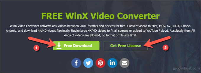 WinX Video Converteri allalaadimine