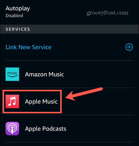 Alexa teenused Apple Music