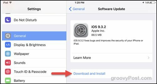 Apple iOS 9.3.2 värskenduse turvapaik