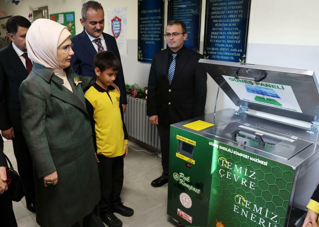 Emine Erdoğan kontrollis Ostimi algkooli zero waste tavasid
