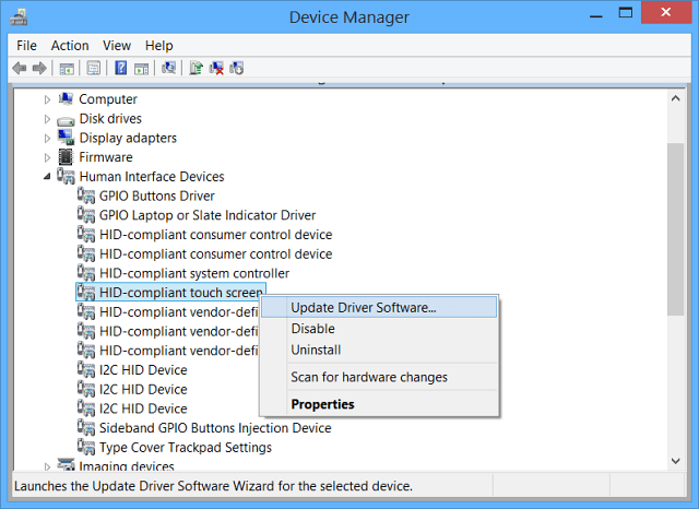 Windows 8.1 puutetundliku ekraani parandamine, mis ei reageeri