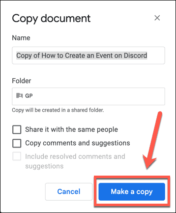 google docs salvestuskoopia