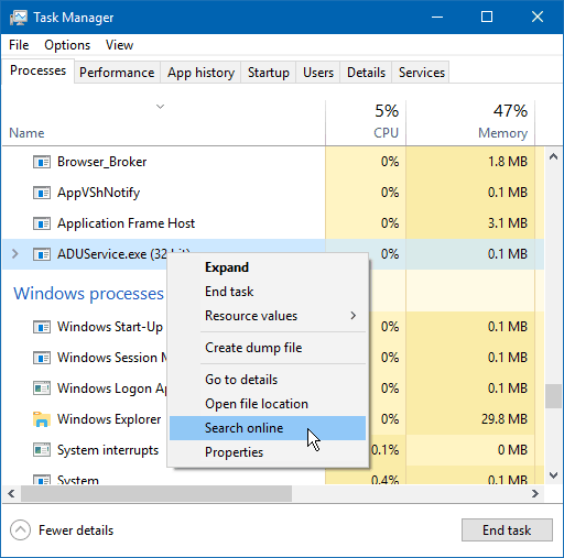 Mis on NisSrv.exe protsess Windowsis ja miks see töötab?