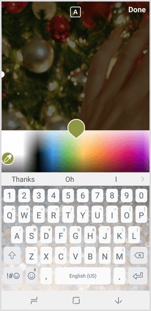 Instagrami lood valivad paleti järgi teksti värvi