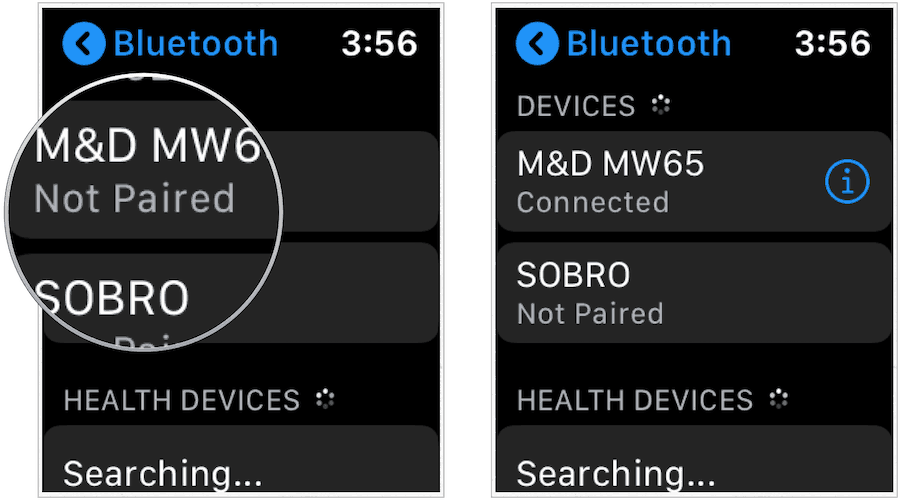 Apple Watchi Bluetoothi ​​sidumine