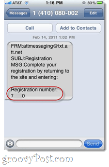 SMS-rämpspost ettevõttelt AT&T