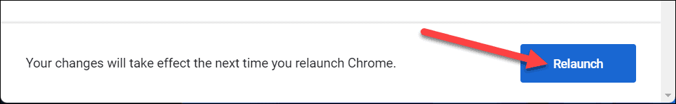 Chrome'i taaskäivitamise nupp