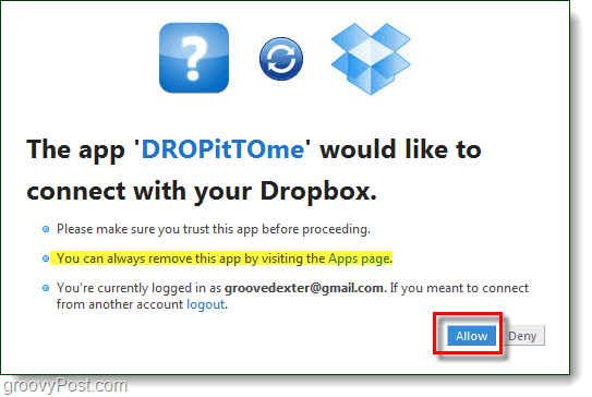 lubada inimestel teie dropboxi üles laadida