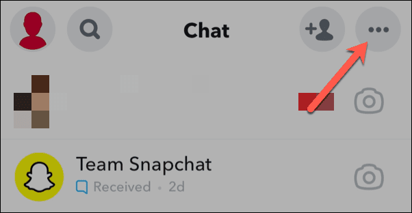 Snapchati menüü ikoon