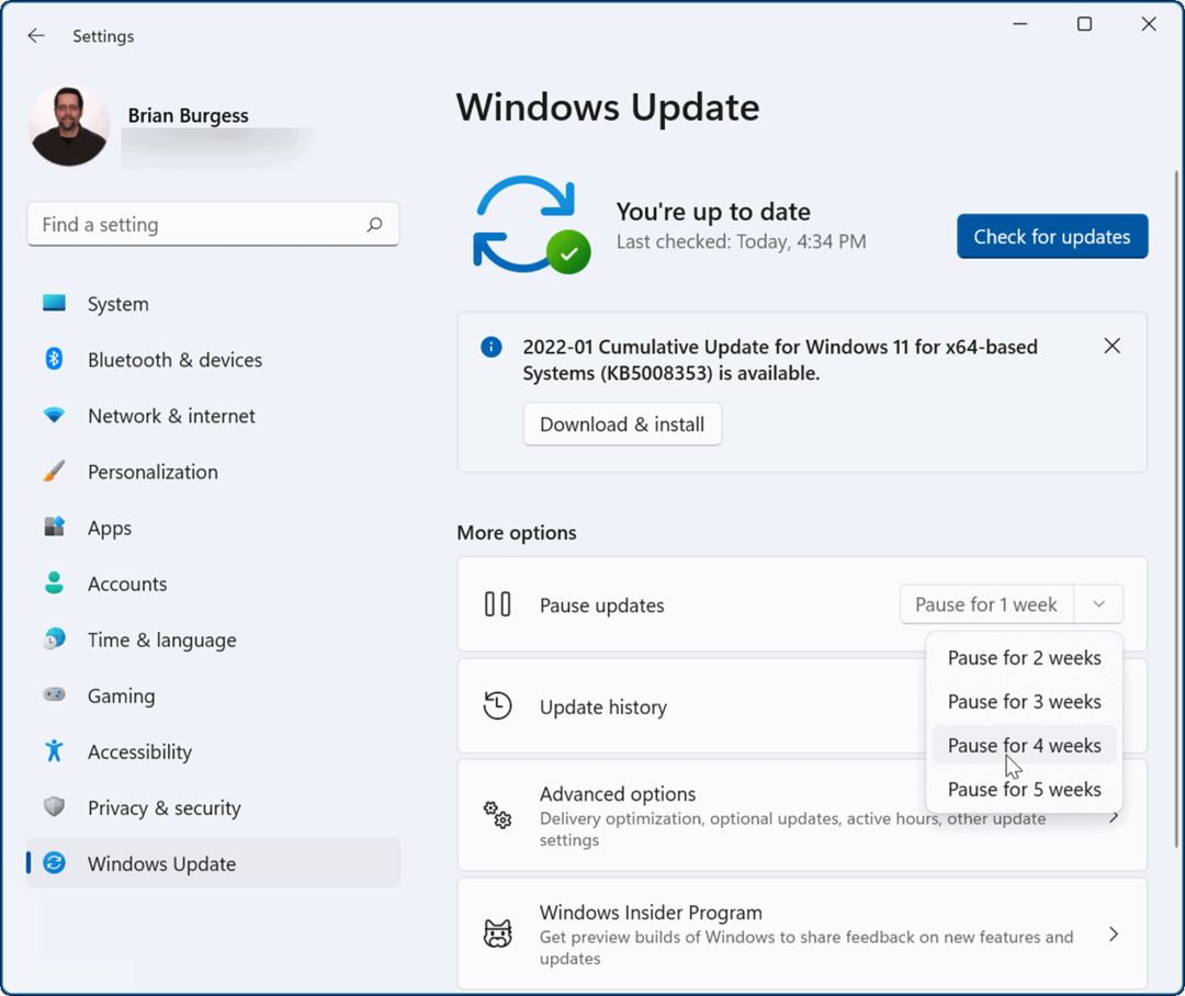 peatage Windows 11 värskendused