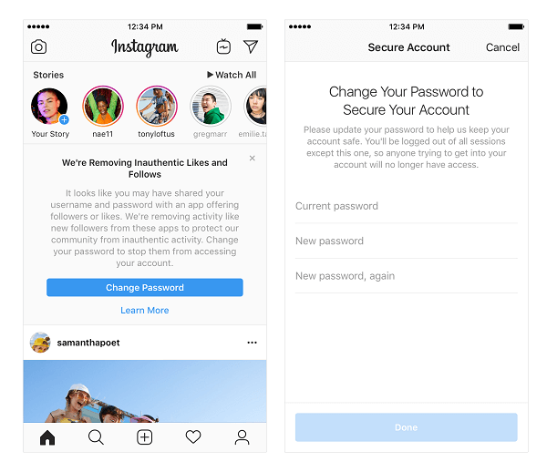 Instagram teatas, et hakkab nende populaarsuse suurendamiseks eemaldama kontodelt ebaautentsed meeldimised, jälgimised ja kommentaarid, kasutades kolmanda osapoole rakendusi ja roboteid.