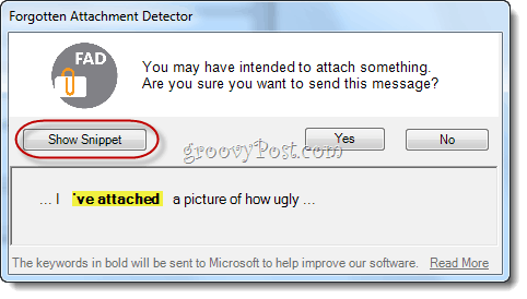 Microsoft Outlooki unustatud manuste detektor