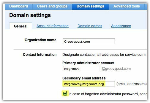 Lisage Google Appsi kontole teisene e-posti aadress
