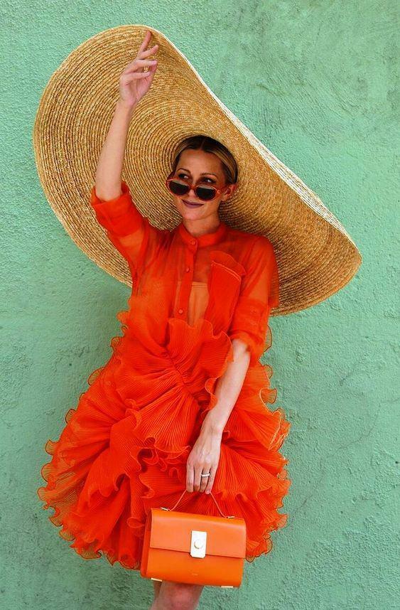 Oranži kleidi kombinatsioon