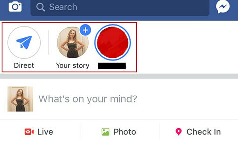Juurdepääs Facebooki lugudele ja otsepostkastile.