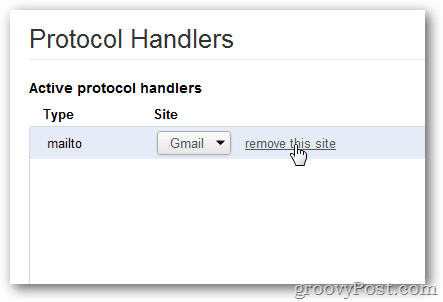 gmaili protokolli käitleja