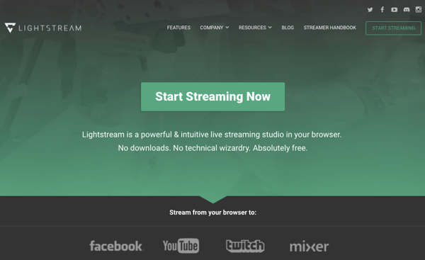 Lightstream võimaldab teil külalisi sisse tuua ja ekraani jagada, samuti lisada graafikat, pilte ja videoid.