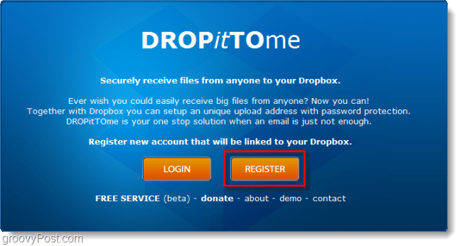 looge dropittome dropboxi üleslaadimiskonto