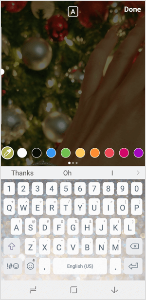 Instagrami lood valivad teksti värvi