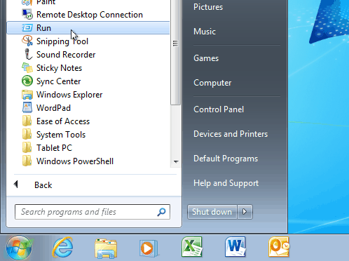 Windows 7 käivitusmenüü