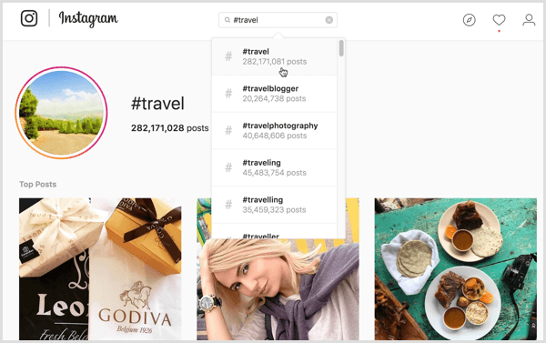 Teatud Instagrami hashtagi otsingute korral võivad erinevad kasutajad näha erinevaid sisutulemusi.