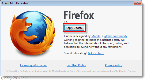 Firefox 4 rakendab värskendust