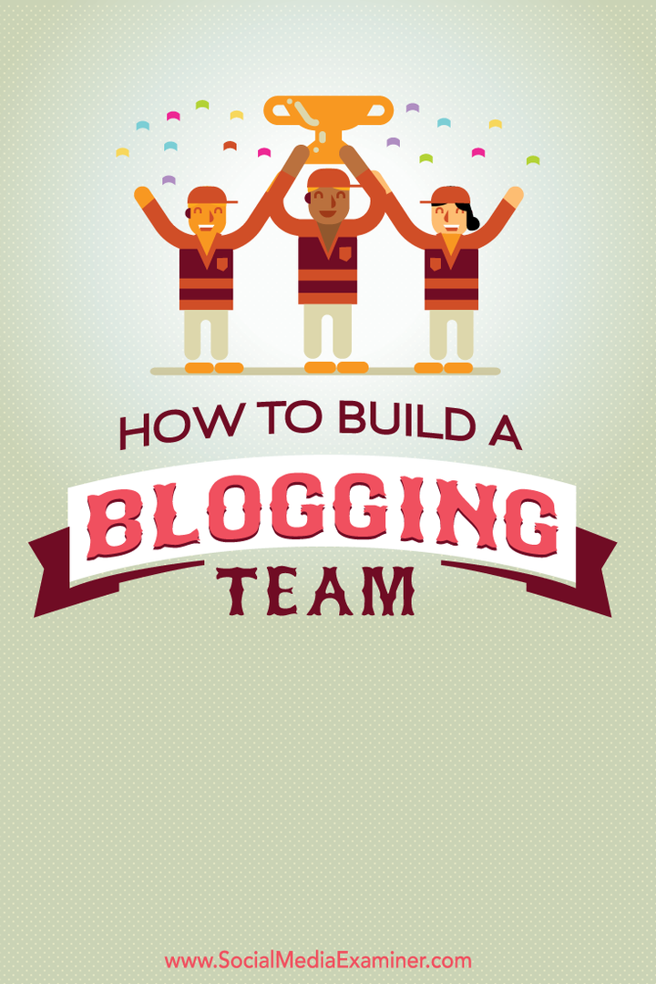 kuidas luua blogimismeeskonda