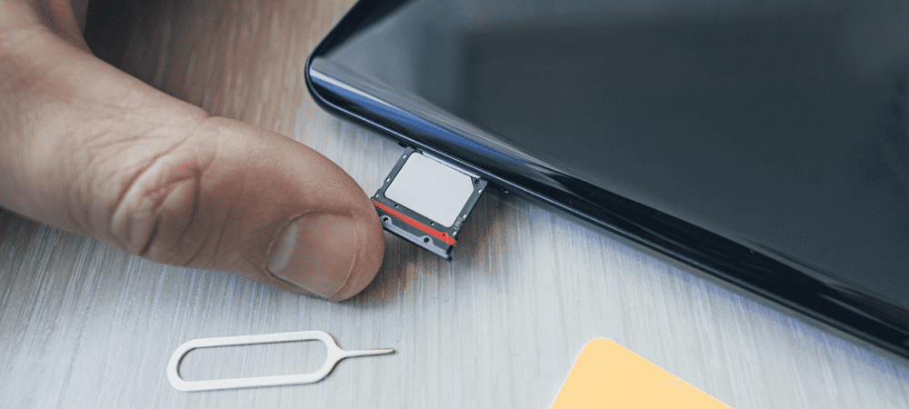SIM-kaardi pesa avamine iPhone'is või Androidis