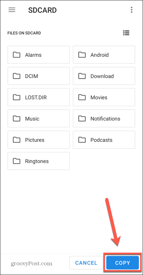 Androidi kopeerimine sd-kaardile