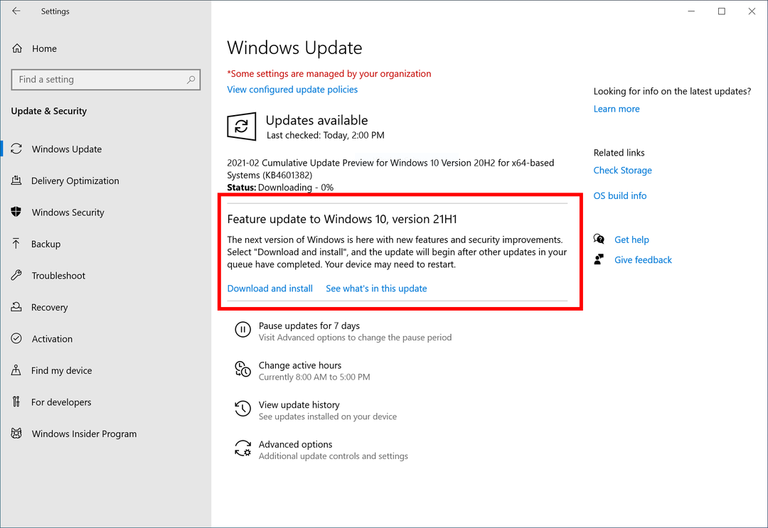 Microsoft kuulutab ametlikult välja Windows 10 21H1