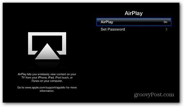 AirPlay lubas Apple TV