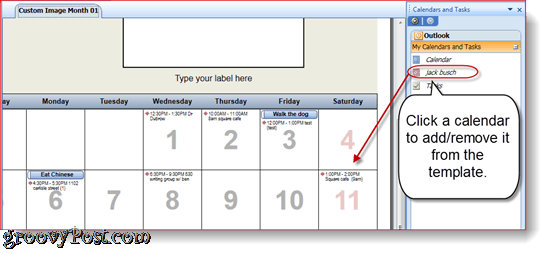 Ülekaalu Outlooki kalendrite printimine