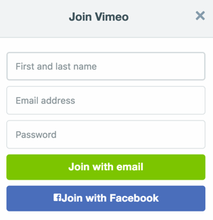Lubage veebisaidi külastajatel registreeruda Facebooki sisselogimisega.