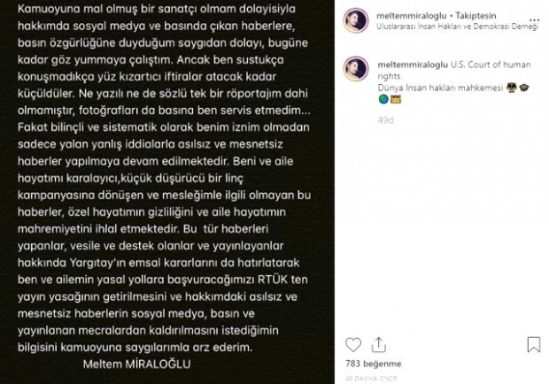 Näitlejanna Meltem Miraloğlu lahutas oma USA naisest