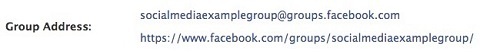 facebooki grupi kohandatud URL-i hüpikaken