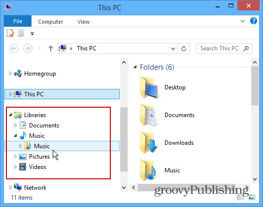 Windows 8.1 näpunäide: taastage teegid File Explorerisse