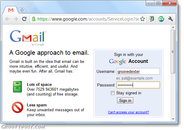 logige sisse gmaili kasutades chrome'i kaks korda