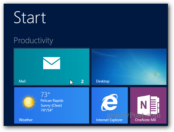 Windows 8 e-posti rakendus
