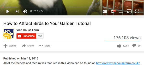 Kuna YouTube võib olla kasutaja esimene puutepunkt, lisage kirjelduses alati link oma saidile.