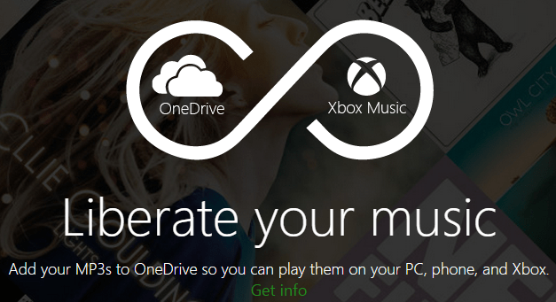 Juurdepääs oma muusikakogule OneDrive'i kaudu Xbox Musicu kaudu
